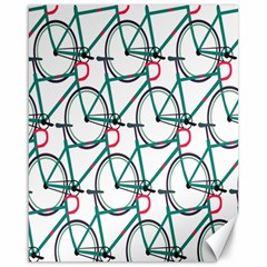 Bicycle Cycling Bike Green Sport Canvas 16  X 20  