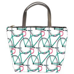 Bicycle Cycling Bike Green Sport Bucket Bags by Mariart