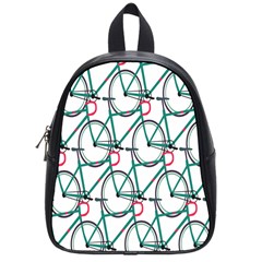 Bicycle Cycling Bike Green Sport School Bags (small)  by Mariart