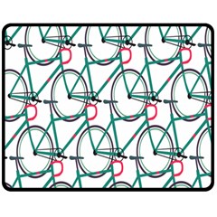 Bicycle Cycling Bike Green Sport Fleece Blanket (medium)  by Mariart