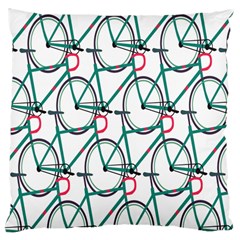 Bicycle Cycling Bike Green Sport Large Cushion Case (one Side) by Mariart