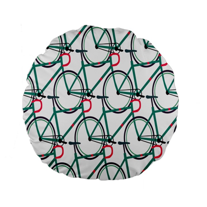 Bicycle Cycling Bike Green Sport Standard 15  Premium Round Cushions