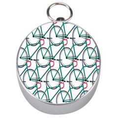 Bicycle Cycling Bike Green Sport Silver Compasses by Mariart