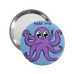 Colorful Cartoon Octopuses Pattern Fear Animals Sea Purple 2 25  Handbag Mirrors by Mariart