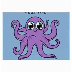 Colorful Cartoon Octopuses Pattern Fear Animals Sea Purple Large Glasses Cloth by Mariart