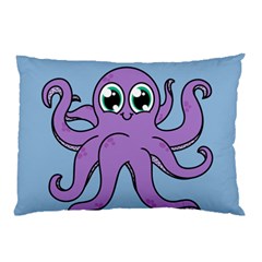 Colorful Cartoon Octopuses Pattern Fear Animals Sea Purple Pillow Case by Mariart