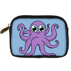 Colorful Cartoon Octopuses Pattern Fear Animals Sea Purple Digital Camera Cases by Mariart