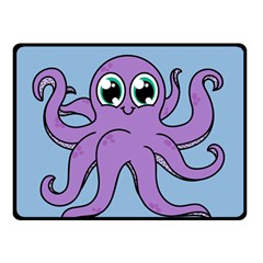 Colorful Cartoon Octopuses Pattern Fear Animals Sea Purple Fleece Blanket (small) by Mariart