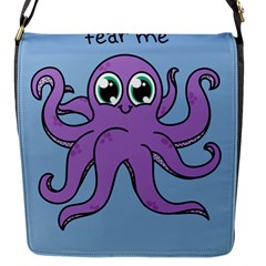 Colorful Cartoon Octopuses Pattern Fear Animals Sea Purple Flap Messenger Bag (s)