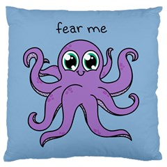 Colorful Cartoon Octopuses Pattern Fear Animals Sea Purple Standard Flano Cushion Case (one Side)