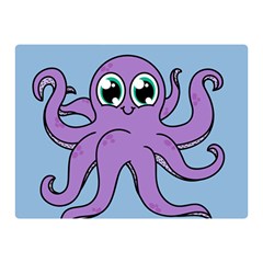 Colorful Cartoon Octopuses Pattern Fear Animals Sea Purple Double Sided Flano Blanket (mini)  by Mariart