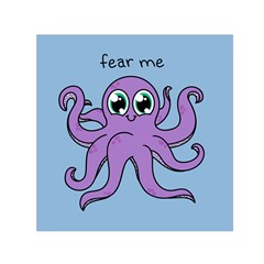 Colorful Cartoon Octopuses Pattern Fear Animals Sea Purple Small Satin Scarf (square) by Mariart