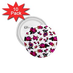 Crown Red Flower Floral Calm Rose Sunflower White 1 75  Buttons (10 Pack) by Mariart