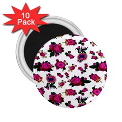 Crown Red Flower Floral Calm Rose Sunflower White 2 25  Magnets (10 Pack)  by Mariart