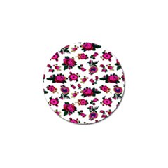 Crown Red Flower Floral Calm Rose Sunflower White Golf Ball Marker by Mariart