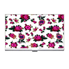 Crown Red Flower Floral Calm Rose Sunflower White Business Card Holders by Mariart