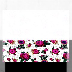 Crown Red Flower Floral Calm Rose Sunflower White Rectangular Jigsaw Puzzl by Mariart