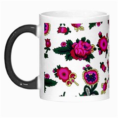 Crown Red Flower Floral Calm Rose Sunflower White Morph Mugs by Mariart