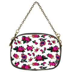 Crown Red Flower Floral Calm Rose Sunflower White Chain Purses (one Side)  by Mariart