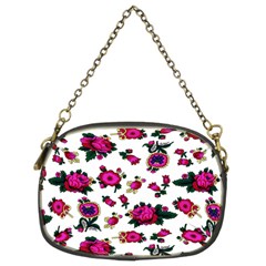 Crown Red Flower Floral Calm Rose Sunflower White Chain Purses (two Sides) 