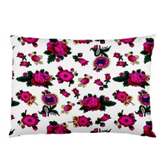 Crown Red Flower Floral Calm Rose Sunflower White Pillow Case by Mariart