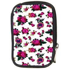 Crown Red Flower Floral Calm Rose Sunflower White Compact Camera Cases