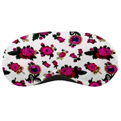 Crown Red Flower Floral Calm Rose Sunflower White Sleeping Masks by Mariart