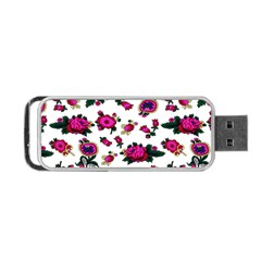 Crown Red Flower Floral Calm Rose Sunflower White Portable Usb Flash (one Side) by Mariart