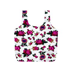 Crown Red Flower Floral Calm Rose Sunflower White Full Print Recycle Bags (s) 