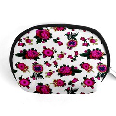 Crown Red Flower Floral Calm Rose Sunflower White Accessory Pouches (medium) 