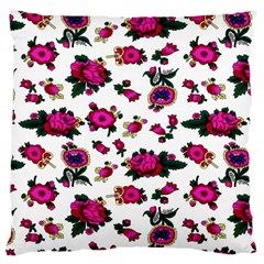 Crown Red Flower Floral Calm Rose Sunflower White Standard Flano Cushion Case (one Side) by Mariart