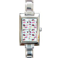 Donut Jelly Bread Sweet Rectangle Italian Charm Watch