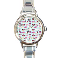 Donut Jelly Bread Sweet Round Italian Charm Watch