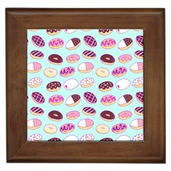 Donut Jelly Bread Sweet Framed Tiles by Mariart