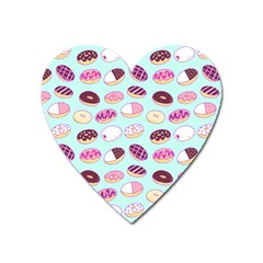 Donut Jelly Bread Sweet Heart Magnet by Mariart