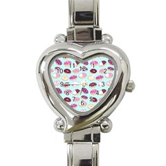 Donut Jelly Bread Sweet Heart Italian Charm Watch by Mariart