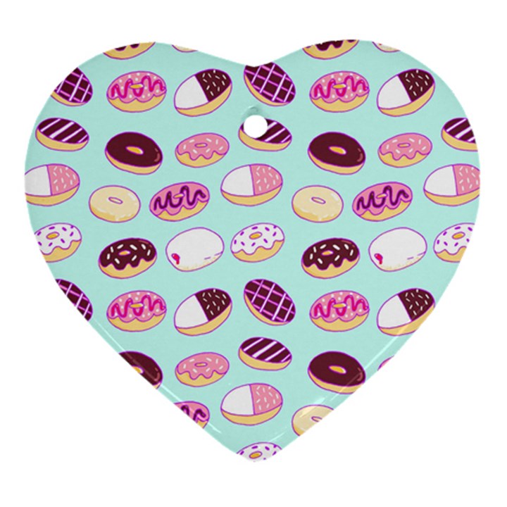 Donut Jelly Bread Sweet Heart Ornament (Two Sides)