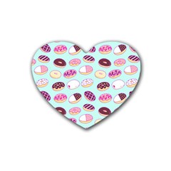 Donut Jelly Bread Sweet Heart Coaster (4 Pack)  by Mariart