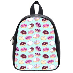 Donut Jelly Bread Sweet School Bags (small)  by Mariart