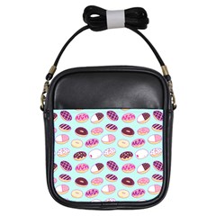 Donut Jelly Bread Sweet Girls Sling Bags by Mariart