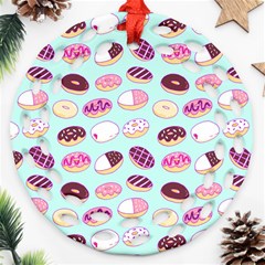 Donut Jelly Bread Sweet Ornament (round Filigree) by Mariart