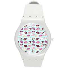 Donut Jelly Bread Sweet Round Plastic Sport Watch (m) by Mariart