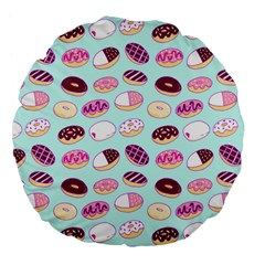 Donut Jelly Bread Sweet Large 18  Premium Flano Round Cushions