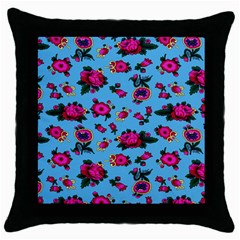 Crown Red Flower Floral Calm Rose Sunflower Throw Pillow Case (black)