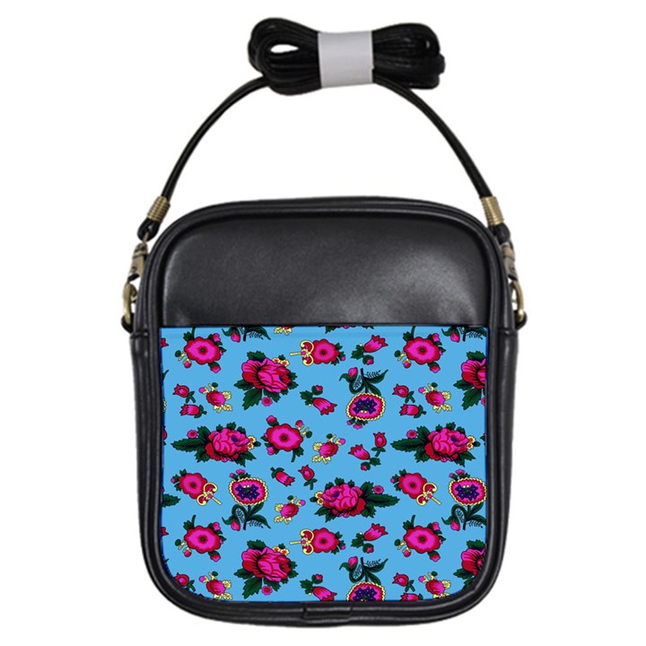 Crown Red Flower Floral Calm Rose Sunflower Girls Sling Bags