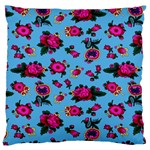 Crown Red Flower Floral Calm Rose Sunflower Large Flano Cushion Case (Two Sides) Front