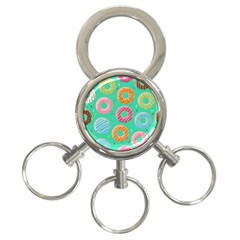 Doughnut Bread Donuts Green 3-ring Key Chains