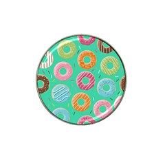 Doughnut Bread Donuts Green Hat Clip Ball Marker by Mariart