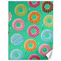 Doughnut Bread Donuts Green Canvas 36  X 48   by Mariart