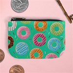 Doughnut Bread Donuts Green Mini Coin Purses Front